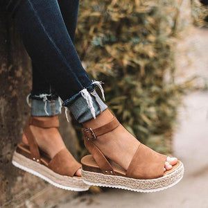 Espadrilles Ankle Strap Wedge Sandals