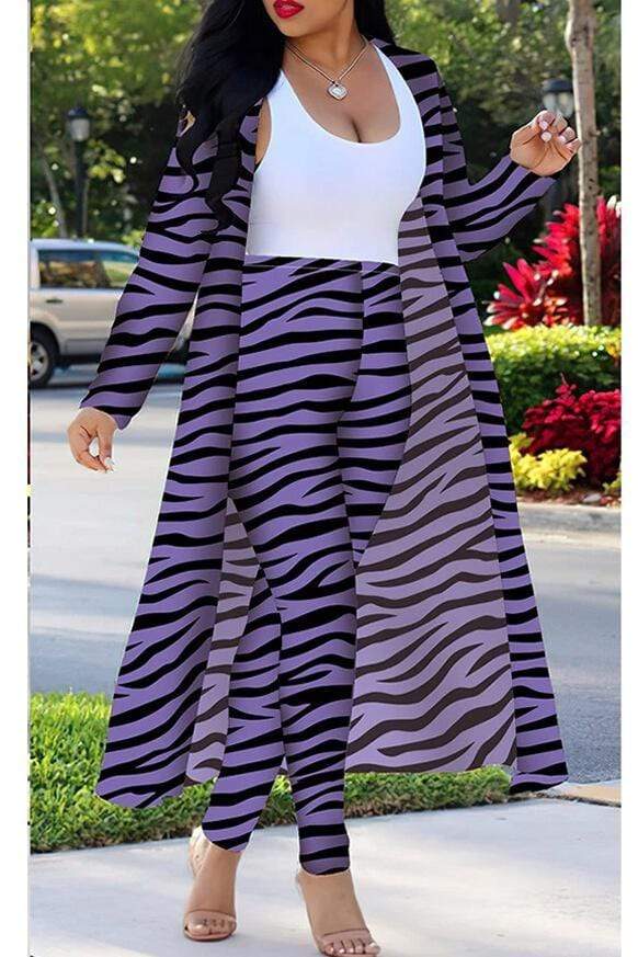 Zebra Printing Two Piece Set (S-4XL)