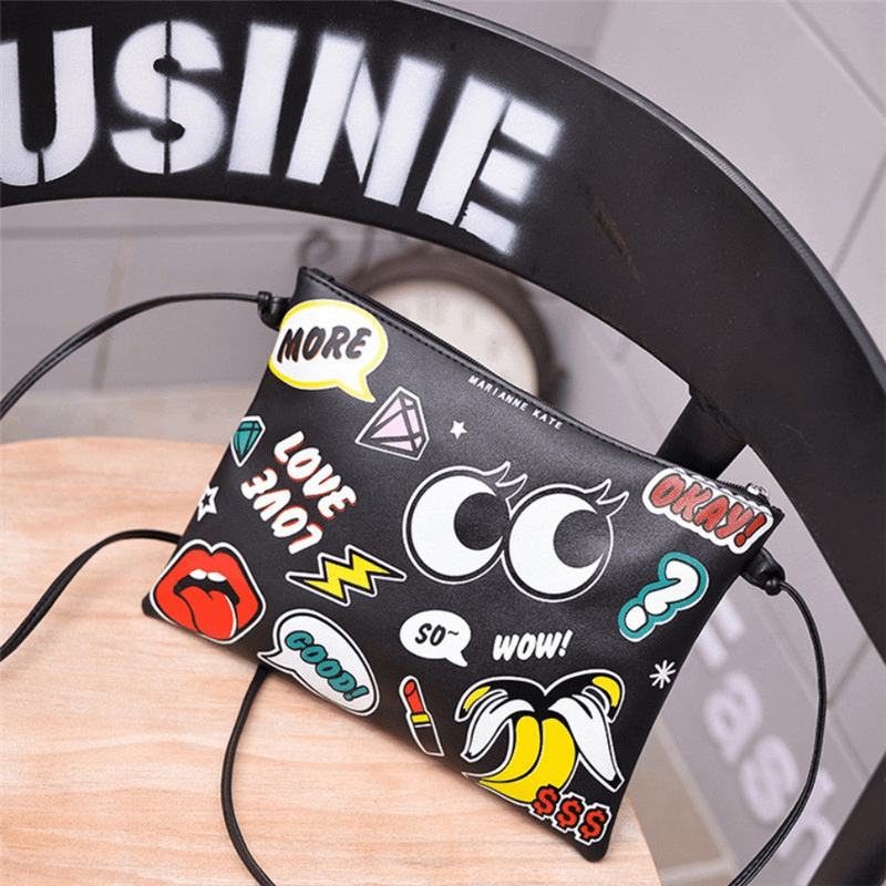 Fashion Casual Cartoon Print Crossbody Bag