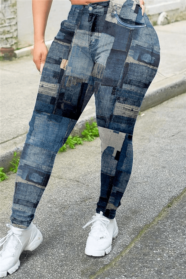 Fashion Casual Plaid Straight Bottoms