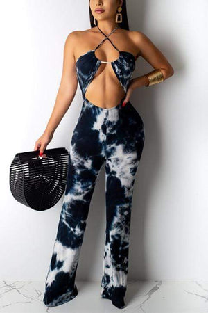 Sexy Fashion Print Sleeveless Jumpsuit