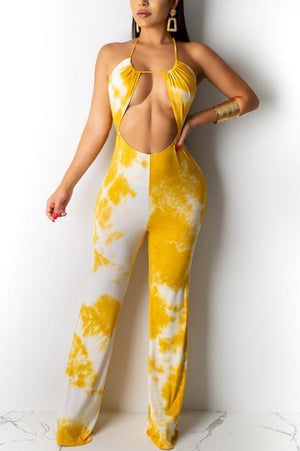 Sexy Fashion Print Sleeveless Jumpsuit