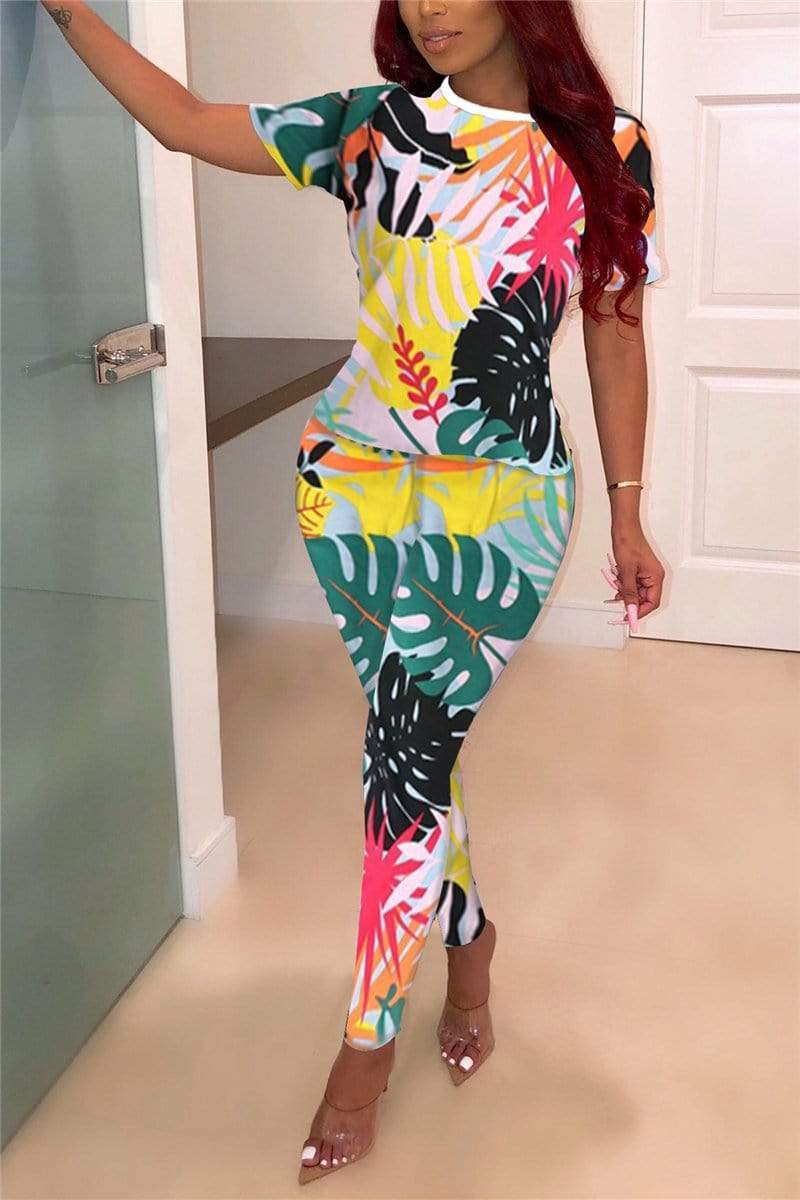 Fashion Characteristic Print Two-Pieces Suit