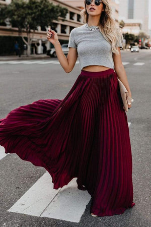 Elegant Temperament Pleated Skirt