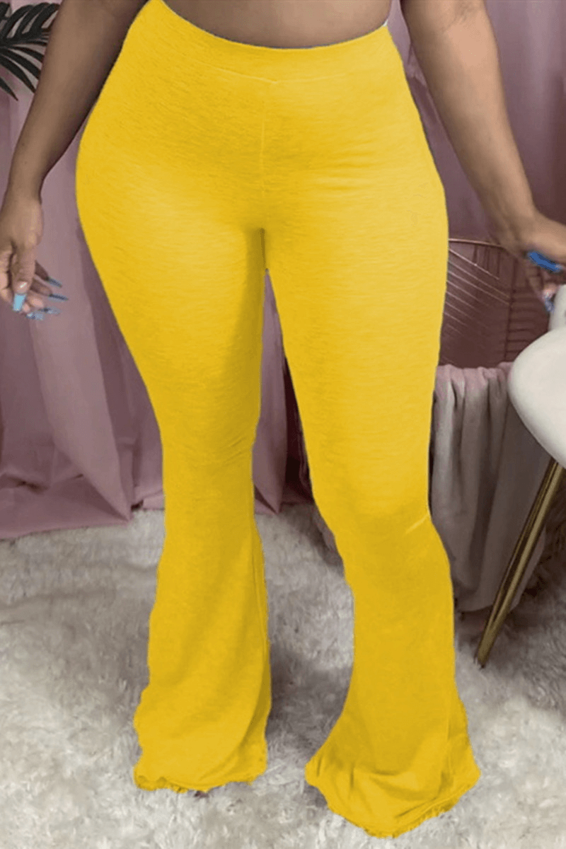 Fashion Casual Solid Color Plus Size Trousers