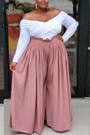 Casual Loose Plus Size Wide Leg Pants