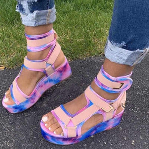 Casual Street Tie-dye Increased Shoes