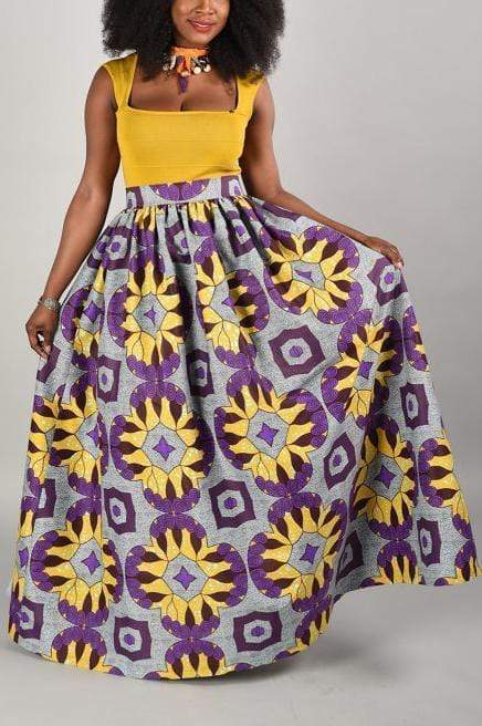 Ethnic Style Print Skirt