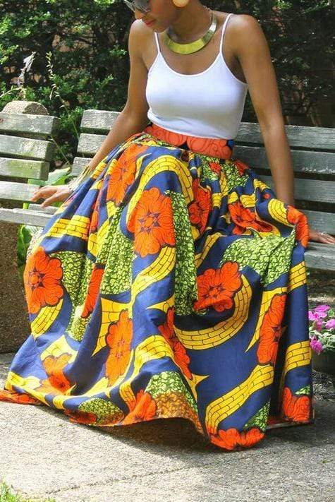 Ethnic Style Print Skirt