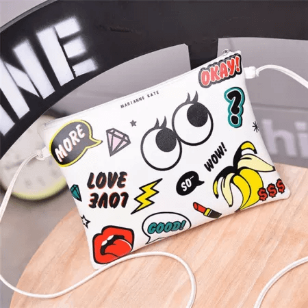 Fashion Casual Cartoon Print Crossbody Bag