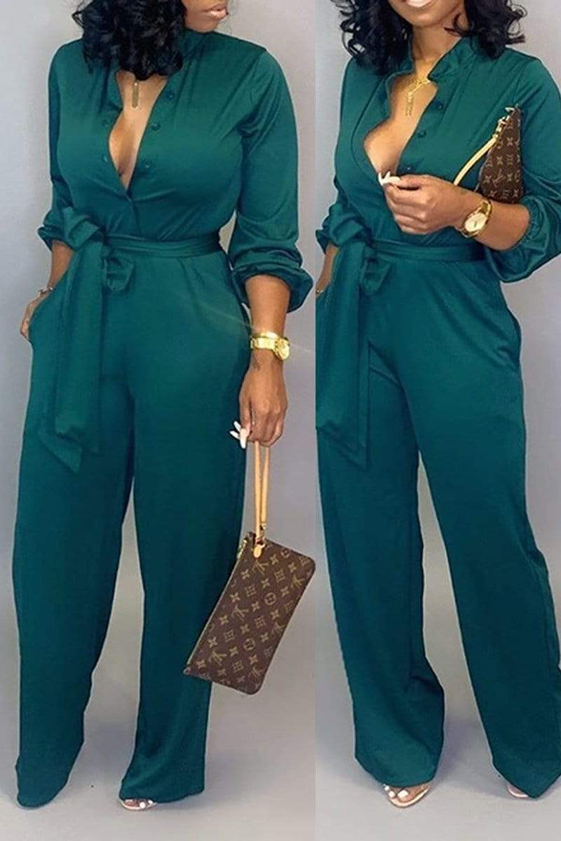 Fashion Sexy Print Tooling Jumpsuit