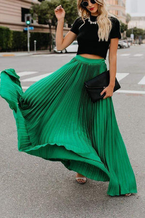 Elegant Temperament Pleated Skirt