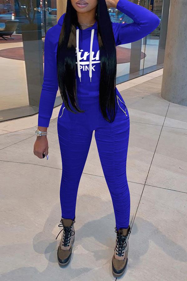 Fashion Casual Hooded Sports Two Pieces