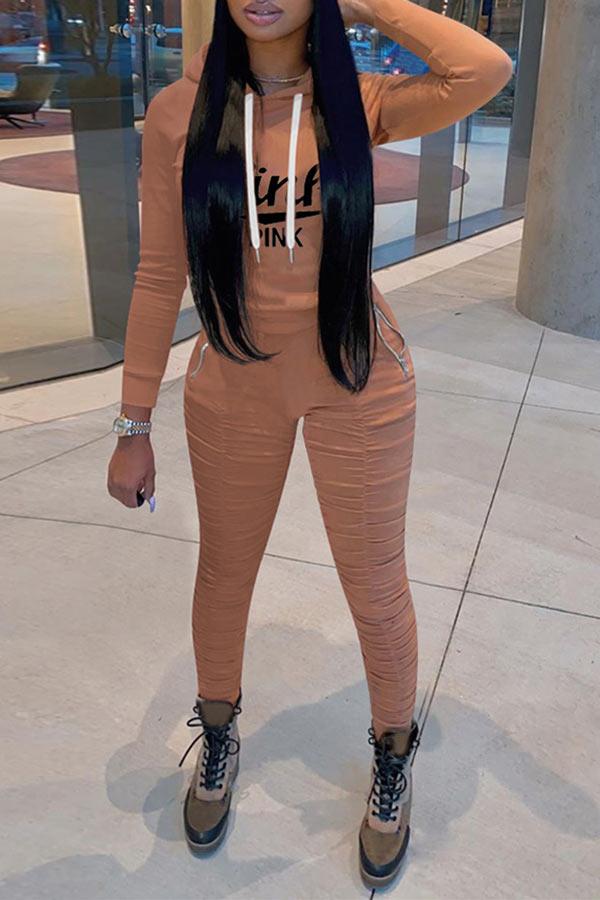 Fashion Casual Hooded Sports Two Pieces