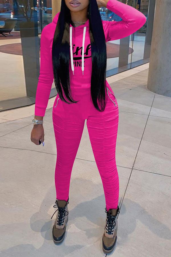 Fashion Casual Hooded Sports Two Pieces