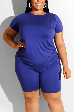 Fashion Casual Plus Size T-Shirt Set