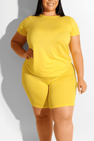 Fashion Casual Plus Size T-Shirt Set