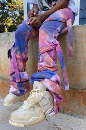 Fashion Casual Print Tie Dye Tie-dye Trousers