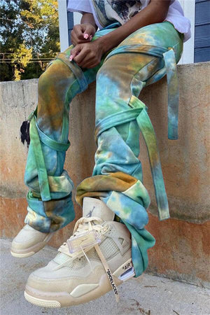 Fashion Casual Print Tie Dye Tie-dye Trousers