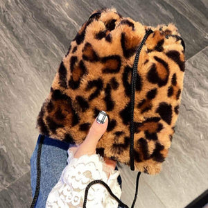 Fashion Casual Regular Print Crossbody Furry Bag