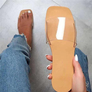 Fashion Casual Solid Color Flat Slippers