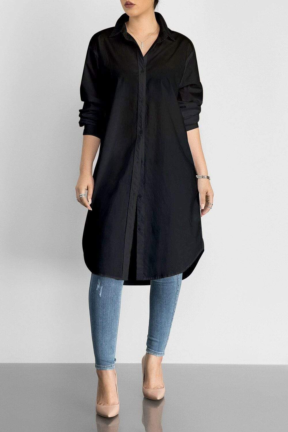 Fashion Classic Solid Color Versatile Shirt
