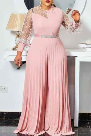 Fashion Elegant Fold Wide Leg Jumpsuit