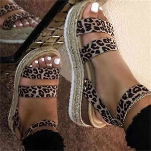 Fashion Open Toe Leopard Print Sandals