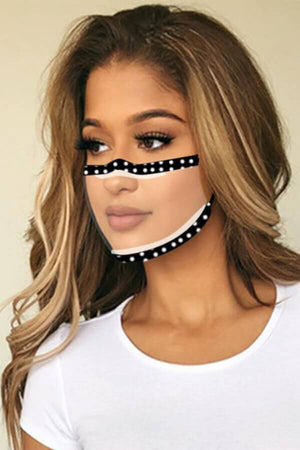 Fashion Patchwork See-through Face Mask