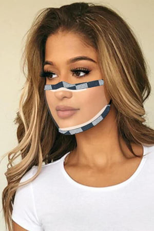 Fashion Patchwork See-through Face Mask