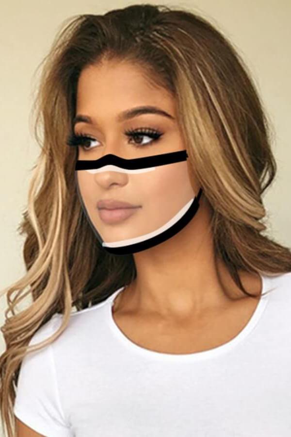 Fashion Patchwork See-through Face Mask