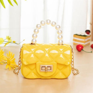 Fashion Pearl Patchwork Chain Strap Crossbody Bag