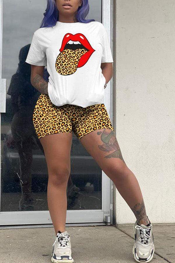 Fashion Personality Print Plus Size Set