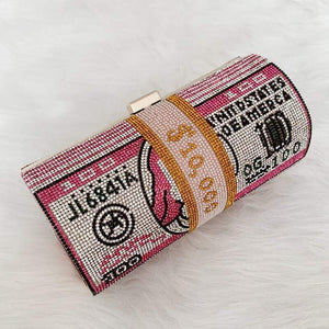 Fashion Rhinestone Decorative Crossbody Bag