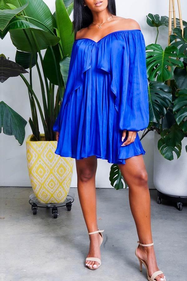 Fashion Sexy Solid Color Chiffon Dress