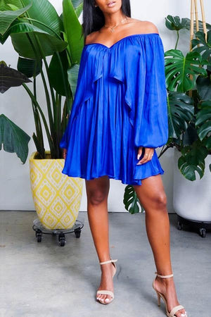 Fashion Sexy Solid Color Chiffon Dress