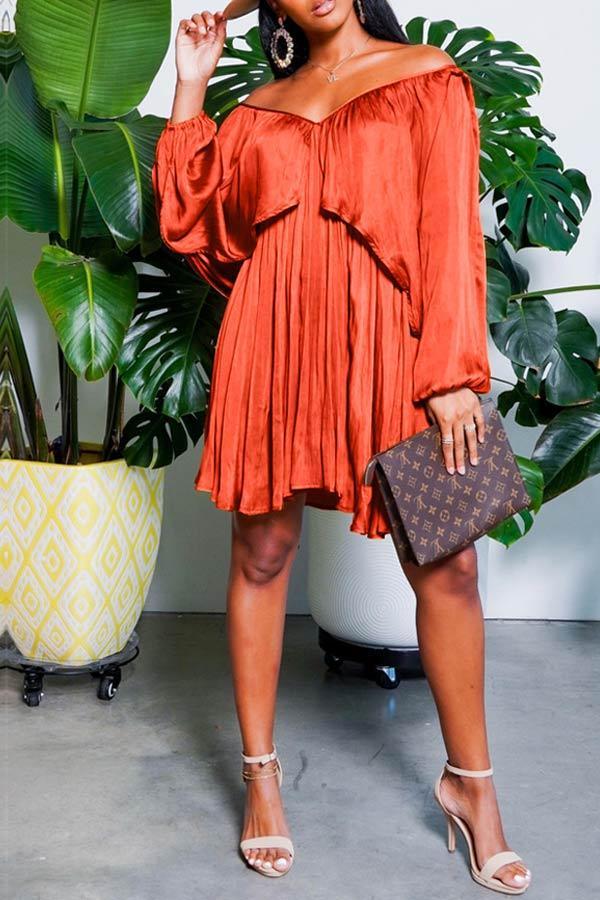 Fashion Sexy Solid Color Chiffon Dress