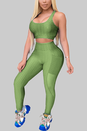 Fashion Solid Color Sportswear Two Piece Set