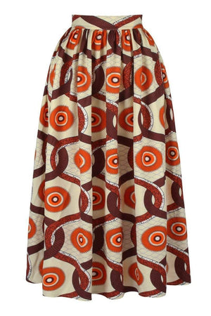 Ethnic Style Print Skirt