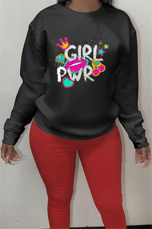 Fashion Casual Regular Print Plus Size Top