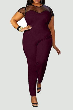 Mesh Slim Jumsuit