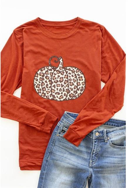 Leopard Pumpkin Long Sleeve