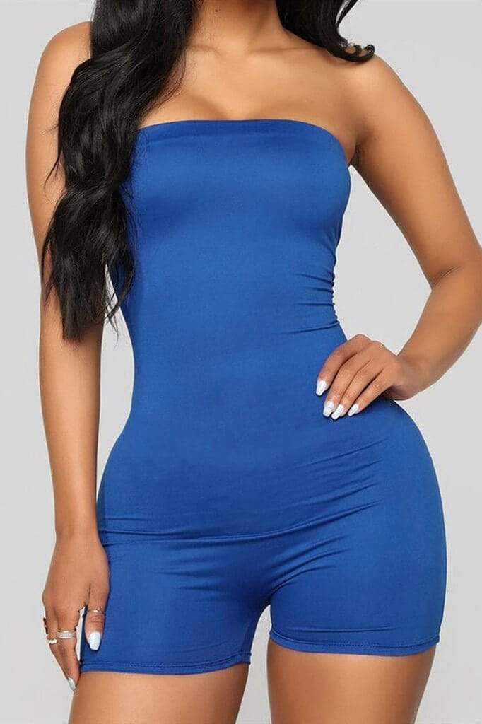 Sexy Fashion Sleeveless Strapless Romper