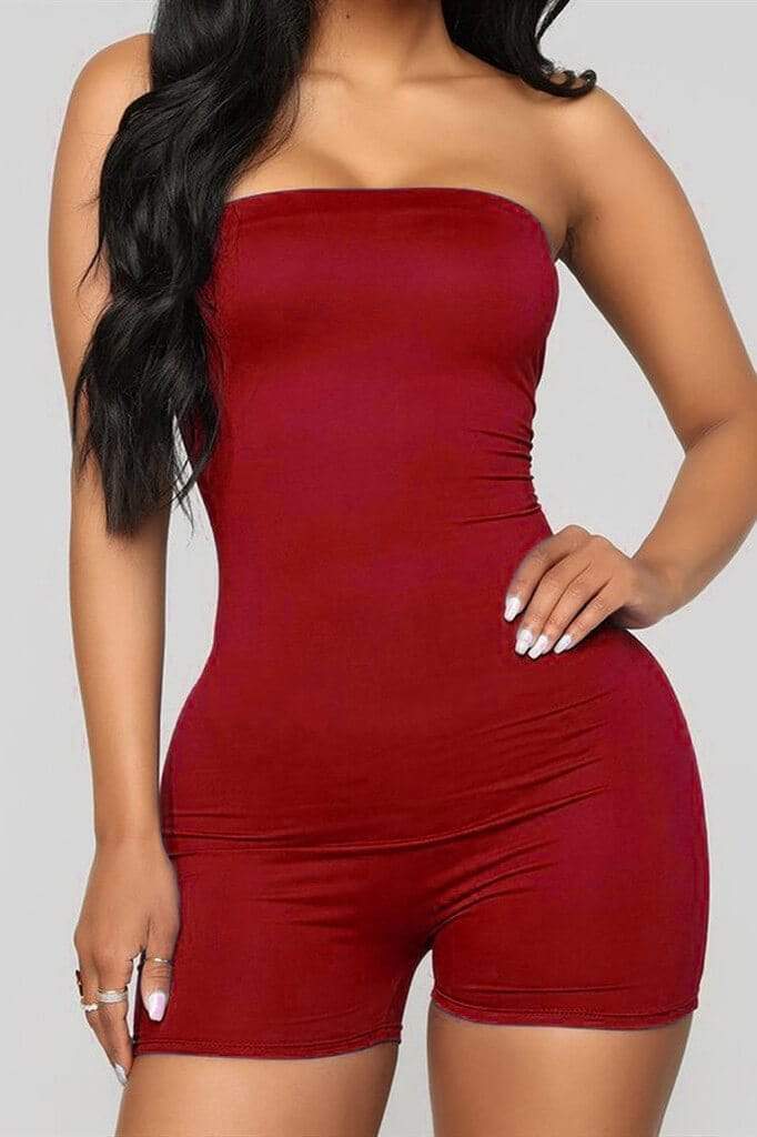 Sexy Fashion Sleeveless Strapless Romper