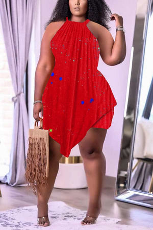 Sexy Summer Plus Size Print Shorts Set